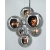 Lampa wisząca chromowana 6-punktowa szklana 3401/6A - Lampy Elem